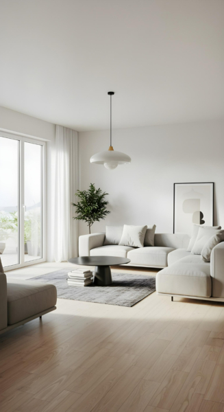 Sala de estar decorada